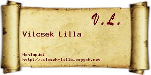 Vilcsek Lilla névjegykártya